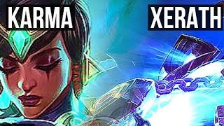 KARMA VS XERATH - 2/0/11 KDA SUPPORT GAMEPLAY EMERALD IV