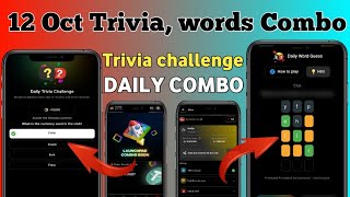 12 October blove Trivia challenge & words Guess Combo | blove trivia answer | blove dapp