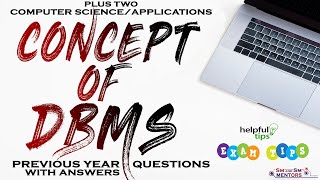 Concept of DBMS | Previous Year Questions | Plus Two | Computer Science/Computer Applications