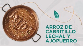 Receta de arroz de cabritillo, lechal y ajopuerro.