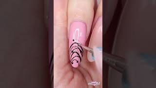 Spider Gel Nail Design 🕸️😍 #satisfying #art #nails