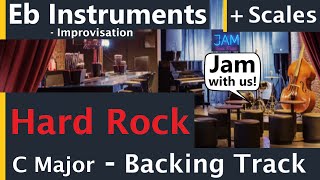 Hard Rock Backing Track Jam in C Major | Eb Instruments Improvisation