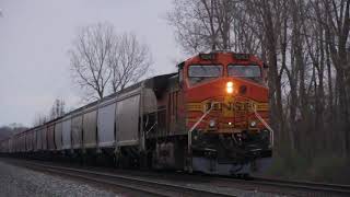 Foreign Power meet! Two BNSF trains pass each other at the perfect time! BNSF DPUs!