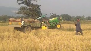 JOHN Deere🚜 5042 D - Kya Jabardast Power💪💪 Hai Yaar /// Tracter🚜  Loaded With Threshing🌾🌾 Paddy