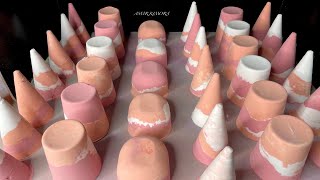 ASMR Baking Soda | Pinky Peach| Soft and Fluffy Crush | #oddlysatisfying #relaxing