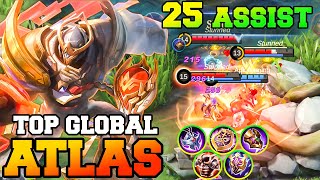 Atlas One Ultimate is Enough To Destroy Enemy !! Atlas Best Build  Gameplay Guide Tutorial 2023 MLBB