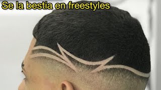 Como hacer lineas perfectas en el cabello ( como hacer una linea en el cabello) (freestyle)