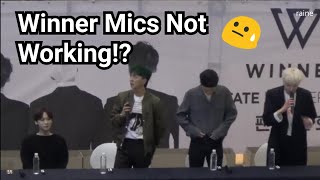 When Winner mics not working well and Seungyoon 강승윤 shouted his greeting