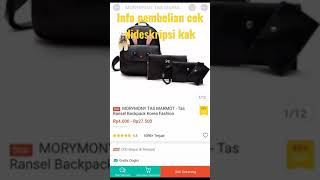 Shopee Haul Tas Ransel MORYMONY TAS MARMOT - Tas Ransel Backpack Korea Fashion #shorts