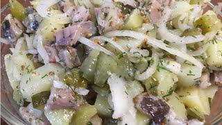 Салат с селёдкой пробуем очень вкусно Taste herring salad very tasty