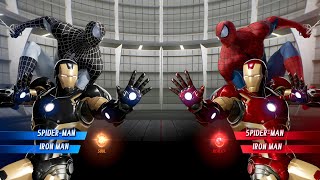 Iron Man Spider-Man (Black) vs. Iron Man Spider-Man (Red) Fight - Marvel vs Capcom Infinite