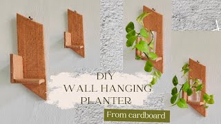 wall hanging planter ll waste cardboard reuse idea ll diy