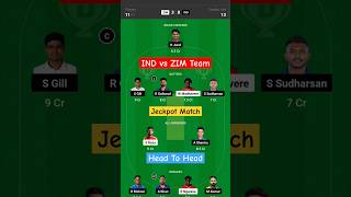 ZIM vs IND Today Dream11 prediction team || Zimbabwe vs India || #zimvsind #dream11 #trending