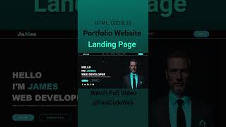 Portfolio Website Using HTML & CSS | Step by Step Tutorial | Fast Code