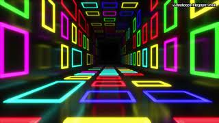 VJ LOOP 102 - 4K - 30 min - Animated Background - Square Tunnel & Flashing Square Neon Lights