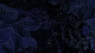 Soothing Nighttime Cascade Waterfall For Sleeping, Insomnia, Study, Relaxing