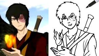 How To Draw ZUKO from Avatar The Last Air Bender ~ Step-by-Step Tutorial Easy!