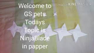 GS pets how to make NINJA BLADE