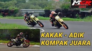 KAKAK ADIK BERJAYA, KOMPAK SELALU JUARA - SUPERMOTO 180CC MIX RIDER - MATAPANAH CUP RACE SURABAYA