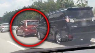 Vellfire cucuk Myvi tengok apa yg jadi