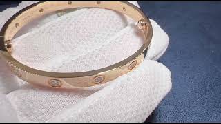 Cartier 10 Diamonds LOVE Bracelet 18k Rose Gold B6040617