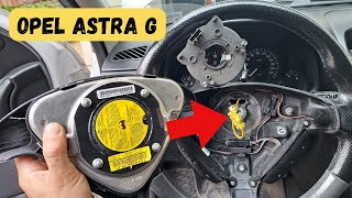 Opel Astra G смяна на лентов кабел и  демонтаж на волан