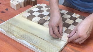 Amazing Woodworking Recycling Skills // Make Your Own Table For Your Son's Entertainment