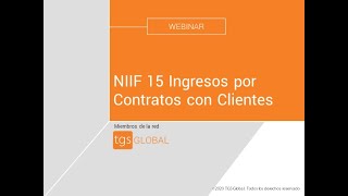 Webinar Regional: NIIF 15, ingresos por contratos con clientes