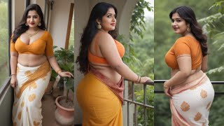 [4K] स्टाइलिश डिज़ाइन साड़ी # Beautiful Saree Color stylish plus size Design for Women of Prat 55