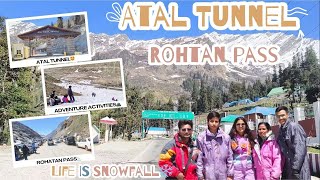 Here Our Life Become Snowfall ❄ | Atal Tunnel Rohtang 🤩 | Khoksar Village Manali | Atal Tunnel