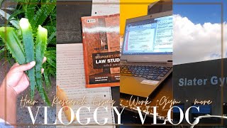 STUDY VLOG| Days in my life |Aloe Vera on Hair + Research Essay + Work + Gym | South African YouTube