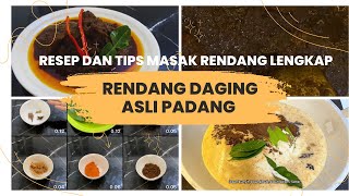 Resep Rendang Daging Khas Padang | Cocok untuk Menu Lebaran | Empuk , Meresap dan Tahan Lama ‼️