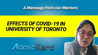 Coronavirus: Impact on the life of International Students Studying in Canada | University of Toronto