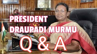 President Draupadi Murmu Question and Answer for all compitative exam #gk#sbmjobrecruitment