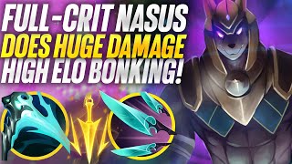 Full-Crit Nasus does HUGE damage high elo BIG BONKS | Carnarius | League of Legends