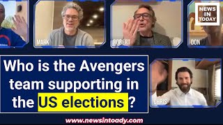 Who is the Avengers team supporting in the US elections ?