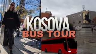 Kosovo Pristina City tour by bus, autumn in kosovo