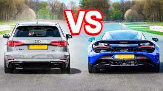 AUDI RS3 vs MCLAREN 675LT - DRAG RACE! RS3 WON?!😱