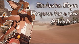 [Furry ASMR] Barbarian Egee Prepares for Adventure! | Soft Spoken, Harsh Metal & Leather Sounds