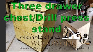 039 Building my Drill press stand three drawer chest