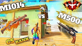 M1014 HEADSHOT VS M500 HEADSHOT || CS RANK PUSH || FREE FIRE NEW GAMEPLAY