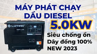 Máy phát điện chạy dầu diesel LUTIAN 5.0kW, siêu chống ồn, bền bỉ, tiết kiệm nhiên liệu