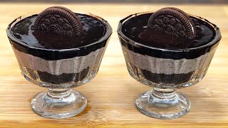 Oreo Mousse Only 3 Ingredients In 3 Mins Without Bake | Oreo Dessert Recipe | Oreo No Bake Dessert