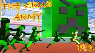 ATTACK OF THE VIRUS ARMY..ACTION PACT!! [Short Film] pt 1| Sakura School Simulator