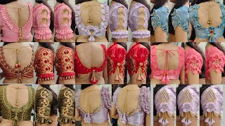 Blouse ke gale aur baju ki design || Fancy back neck blouse designs || Fancy blouse sleeves