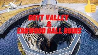 PEAK DISTRICT ,Goyt valley ,Errwood hall ruins and Forrest walk by DRONE