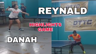 Table Tennis Training Match Highlights Danah and Reynald