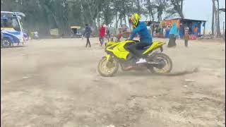 pulsar rs 200 bike stunt in Kushi beach public reaction what's app status