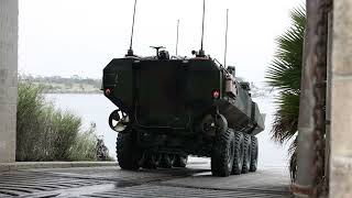 Assault Amphibian School conducts instructor training with the Amphibious Combat Vehicles in Del Mar