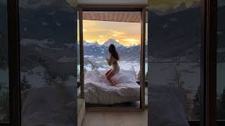 Waking up to this beautiful view 🏔 #shorts #viral #amazing #onelife #best #insane #viral #nature